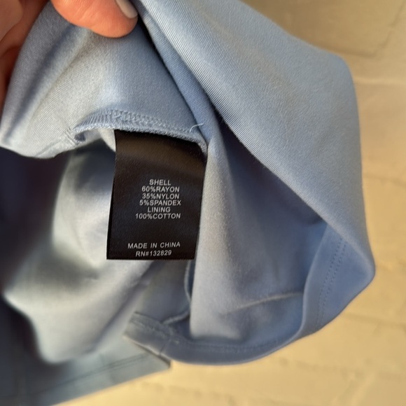 Lovers + friends dress off the shoulder baby blue stretch medium NEW - Picture 4 of 7